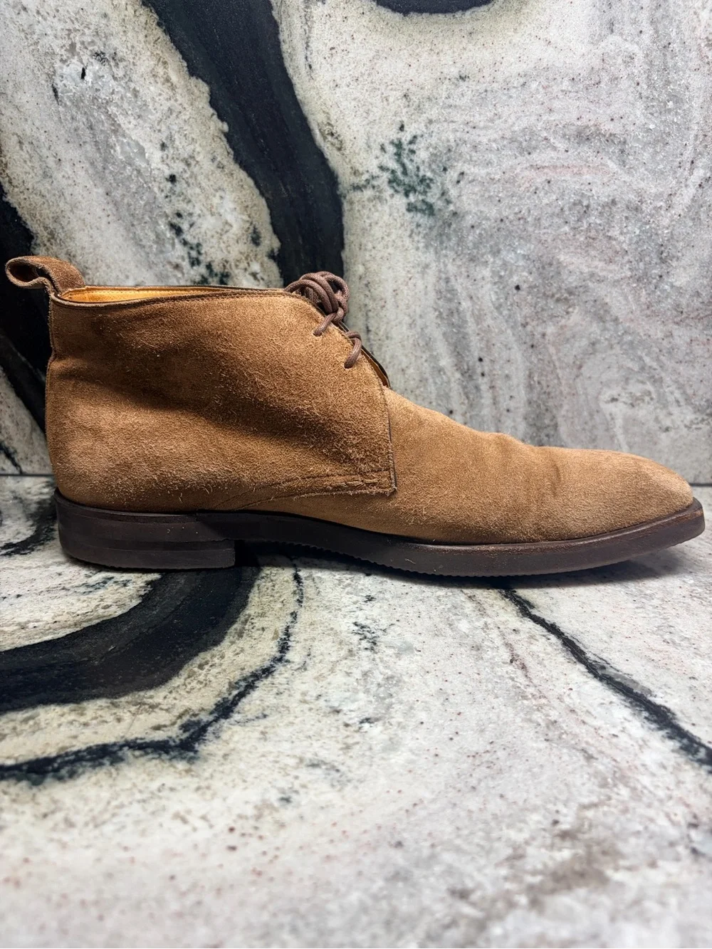 Di Bianco Suede Chukka Boots Brown Tan Made in Italy Men’s US 9